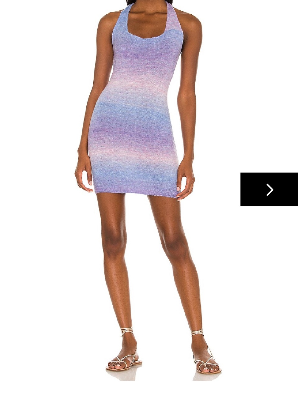 SUPERDOWN Kayla Halter Dress in Purple Ombre